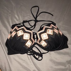 Strapy back halter top bikini top